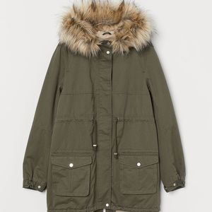 H&M khaki green parka